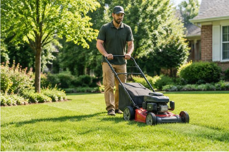 Lawn Care professional at work